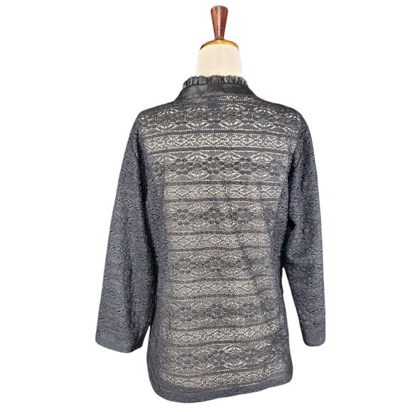 Vintage Alfani Lace Button closure Cardigan Top - Size Large - Picture 4 of 6